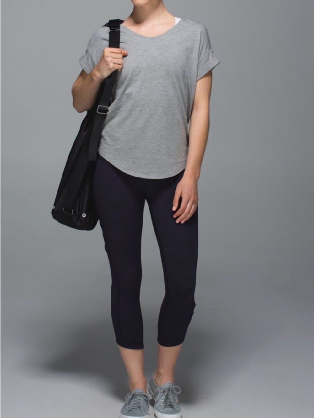 Lululemon All You Need Crop, Multi Pockets, Navy Blue, Size M